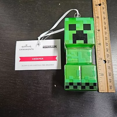 Hallmark Minecraft CREEPER Blown Glass 4 Inch Christmas Tree Ornament - NEW! • $16.97