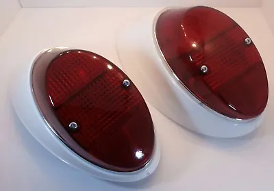 Tail Light Assemblies With Seal All Red Lens Pair Vw Type1 Bug 111945095n / 096n • $165.85