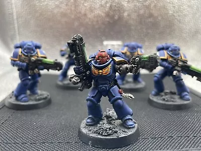 Warhammer 40k Space Marines 5x Primaris Hellblasters Pro Painted Ultramarines • $49.99