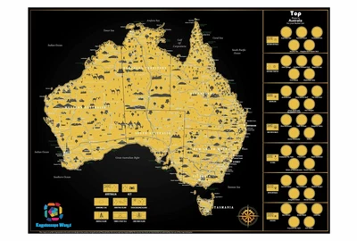 $39.95 • Buy Australia Scratch Map 810 X 610mm