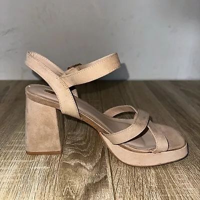 LIMITED COLLECTION Women’s Block Heel Sandals Shoes Size Wide Fit EEE UK 6 EU 39 • £12