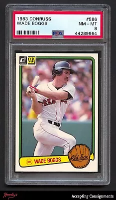 1983 Donruss #586 Wade Boggs ROOKIE RC BOSTON RED SOX PSA 8 NM-MT • $10.50