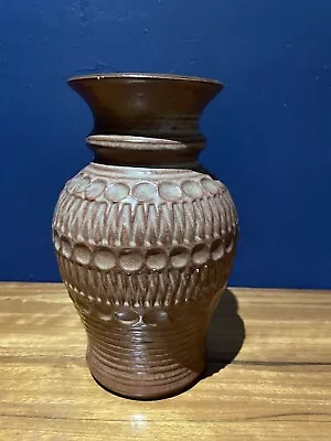 76-20 Bay West German Pottery Vase Brown Unusual Vintage Retro  • £12