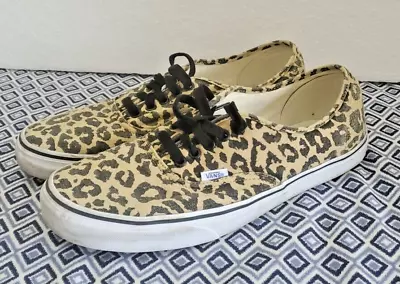 Vans Doren Classic Slip On Men's Size 11  Cheetah Leopard Print Skate Sneakers • $28.64