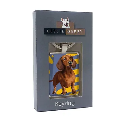 Dachshund Keyring By Leslie Gerry Dog Keychain Gift For Dachshund Owner • £6.99