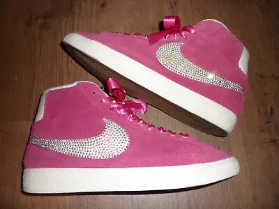 £19.99 • Buy Nike Blazers Rare Sneakers Trainers Gem Stone Ribbon Designer Gen 5 Uk Pink 