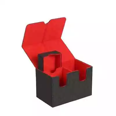 MTG Commander Deck Box + Dice Tray - Red/Black - Nice Solid Design • $48.95