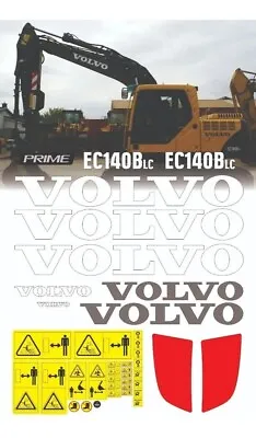 Volvo EC140B LC Excavator Decals / Stickers ( Compatible Complete Set / Kit ) • $340