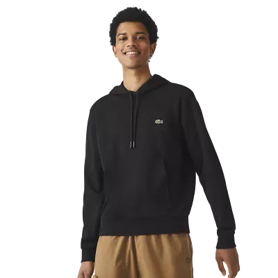 Lacoste | Essentials Non Brushed Hoodie Black • $199.99