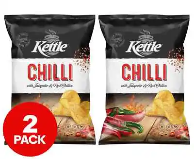 2 X Kettle Potato Chips Chilli 165g-FREE DELIVERY • $15.97