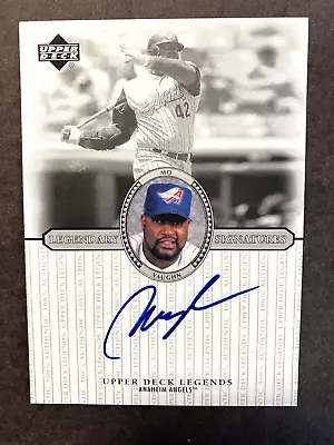 2000 Upper Deck Legendary Signatures Mo Vaughn Autograph #S-MV - Anaheim Angels • $11