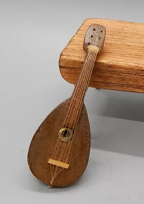 Vintage Antique European Lute Instrument Artisan Dollhouse Miniature 1:12 • $5.99