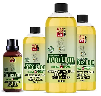 Jojoba Oil Organic Golden Certified Organic 100% Pure Unrefined Cold Pressed • £9.89