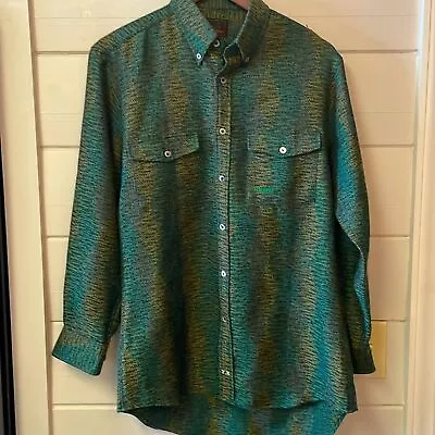 Vintage Missoni Men's Green Button Down Shirt Size M. • $75