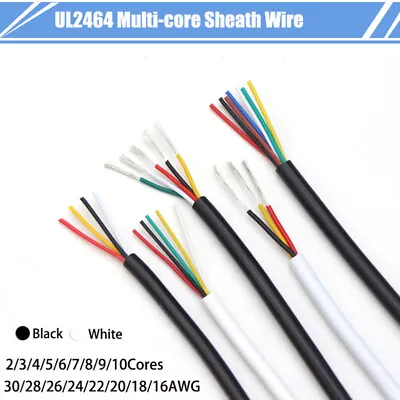 UL2464 Sheathed Wire Channel Audio Line 2-10 Core Copper Cable Signal Wire PVC • $3.40