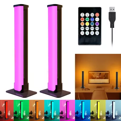 £13.79 • Buy 2X Dimmable LED Light Bars RGB Ambient Lighting TV Backlight With Remote Control
