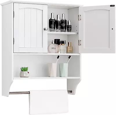 Bathroom Medicine Cabinet Wall Bathroom Cabinet Wall Mounted With Towels Bar • $112.04