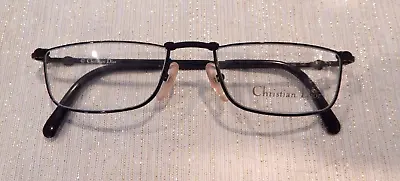 Vintage CHRISTIAN DIOR 2991 (90L) Black 50/19 Metal 1/2 Eye Eyeglass Frame NOS • $24.99