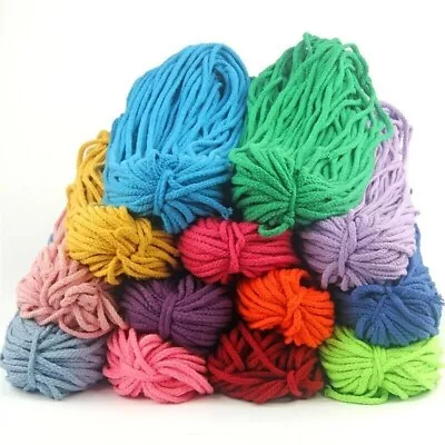 5mm Macrame Rustic Rope Colorful Cotton Twisted Cord String DIY Hand Craft Uk • £2.99