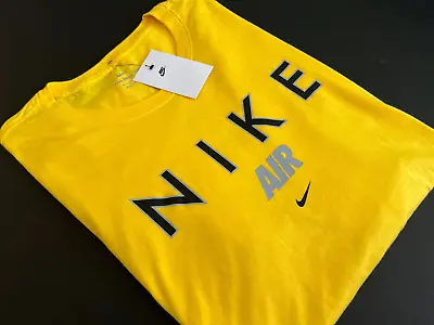 🔥 NWT Nike Air Mens Sz M L XL 2XL Sportswear Yellow Short Sleeves T-Shirt 🔥 • $23.98