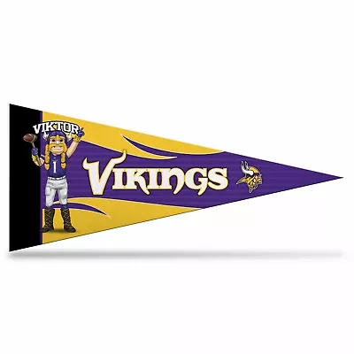 Minnesota Vikings NFL Mascot Mini Pennant 9 X4  New Felt Made In USA  • $2.99