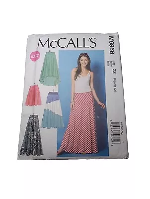 McCall 6966 Sz Lrg-Xlg-Xxl Long Maxi Skirt Asymmetrical Seam High Low Pattern • $10