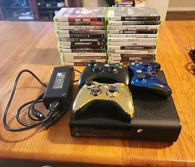 Microsoft Xbox 360 E  Model # 1538 500gb Bundle With 26 Games • $220