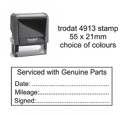 SERVICED RUBBER STAMP SELF INKING GARAGE CAR MECHANIC GENUINE PARTS 4913 55x21mm • £17.95