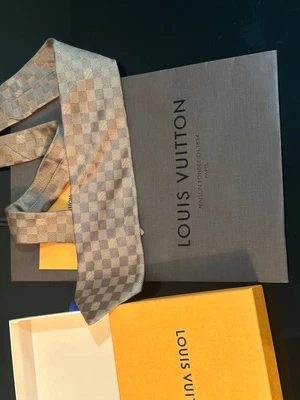 £150 • Buy Louis Vuitton Silk Tie BNWOT+gift Box/ EnvelopeBag Golden Max Check Design Italy