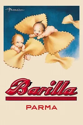 Barilla Pasta Little Kids Farfalle Bow Tie Food Vintage Poster Repro FREE S/H • $17.90