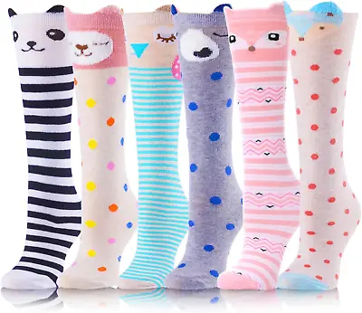 ANTSANG Kids Girls Knee High Socks Long Boot Crazy Silly Fun Gift Cute Tall Anim • £22.91