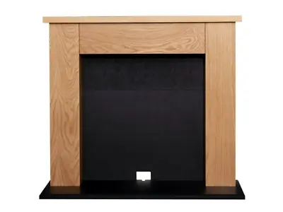 Adam Chester Oak & Black Electric Stove Fireplace 39  • £159.95