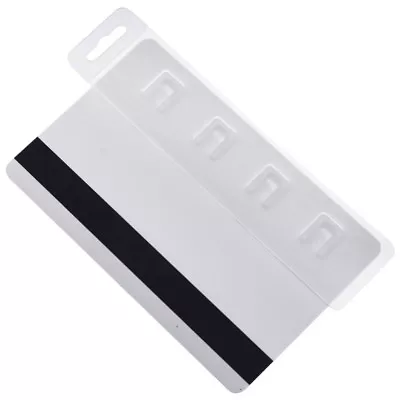 Vertical Rigid Half Card Swipe Badge Holder - Hard Plastic Gripper Specialist ID • $6.59