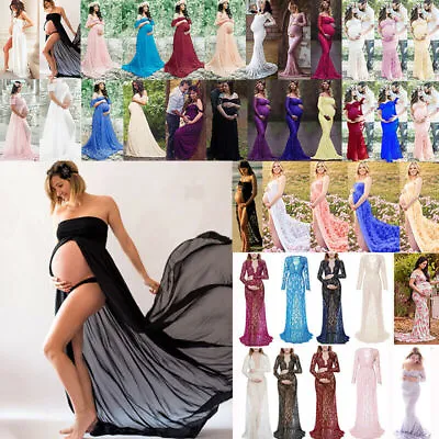 £15 • Buy Maternity Women Photography Party Gown Maxi Long Dress Pregnant Photo Shoot Prop