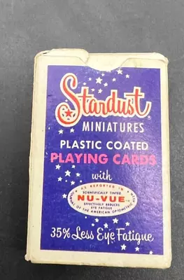 Vintage Stardust Plastic Coated Miniatures Playing Cards Noman Rockwell • $7.35