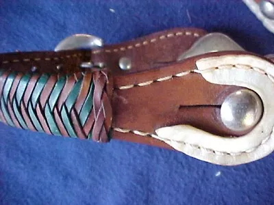 Vintage Cowboy Western  Spurs With Nice Leather Straps Unknown Brand • $35
