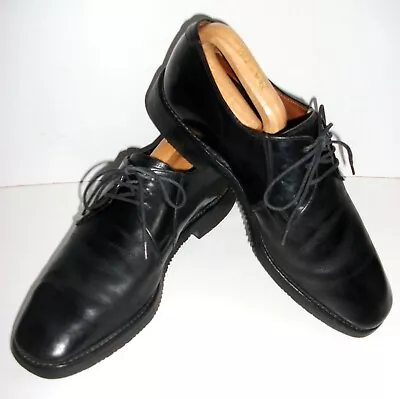 CHEANEY LEATHER DERBY GIBSON SHOES 8 Black Suit 3 EYELET OWNED BY CHURCH'S • £20