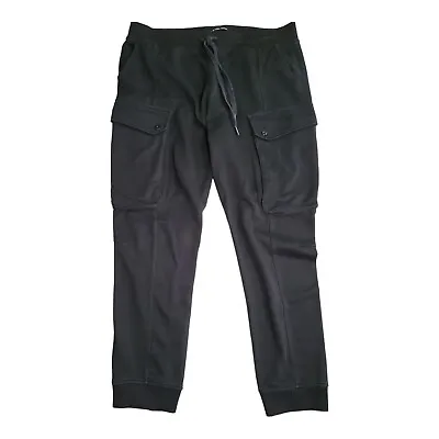 RE $180 G-Star Raw Men's Heavy Cargo Drawstring  BLACK Joggers Pants (XL ) MINT! • $54.40