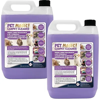 £19.99 • Buy Pet Dog Odour Carpet Shampoo 10 Litre Fresh Linen Use With VAX Cleaner Hand FLOW