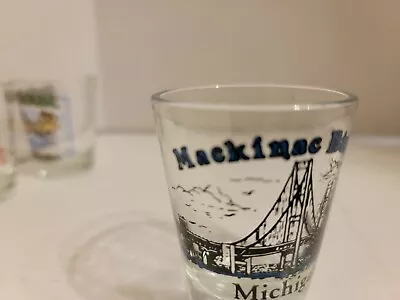 Mackinac Bridge Shot Glass Souvenir Michigan • $9.80