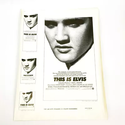 1981 This Is Elvis Movie Advertising Campaign Pressbook - Very Rare • $74.99