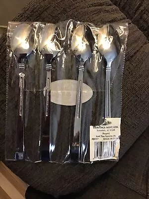 Reed & Barton Stainless Heritage Mint Regent Iced Tea Spoons Set Of 4 18/10 7.5  • $18