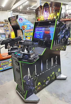 ALIENS EXTERMINATION Full Size Arcade Gun Shooting Video Game Machine - 27  LCD • $3650