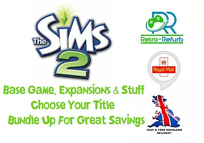 £13.99 • Buy The Sims 2/ Expansion Pack - PC CD ROM - Base Game + Add-On - Choose Your Title