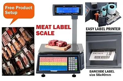 £799 • Buy Butcher Scale With Barcode Label Printing | Meat Weight Scale For Super Market