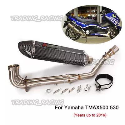 For Yamaha TMAX500 TMAX530 Motorcycle 570mm Exhaust Tips Slip On Front Link Pipe • $242.88