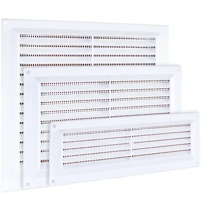 White Louvre Air Vent Plastic SMALL-LARGE Ventilation Duct Door Brick Wall Grill • £8.19