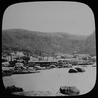£20 • Buy Magic Lantern Slide SIMONS TOWN C1895 VICTORIAN PHOTO SOUTH AFRICA 