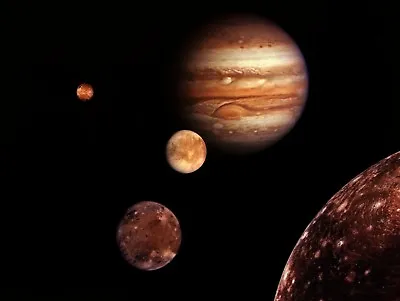 Planet Jupiter And Moon Group PHOTO NASA Space Art PrintVoyager 1 Mission • $5.68