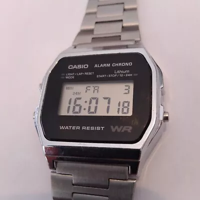£98.31 • Buy Casio 593 Alarm Digital Chrono Quartz A158WE Men Japan Lithium Retro CIII